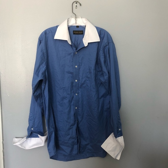 Donald Trump signature luxury french cuff blue Dress shirt 16 - Picture 1 of 8